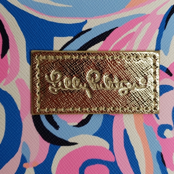 Lilly Pulitzer Catch All Zip Pouch Flamingoals - Picture 2 of 7